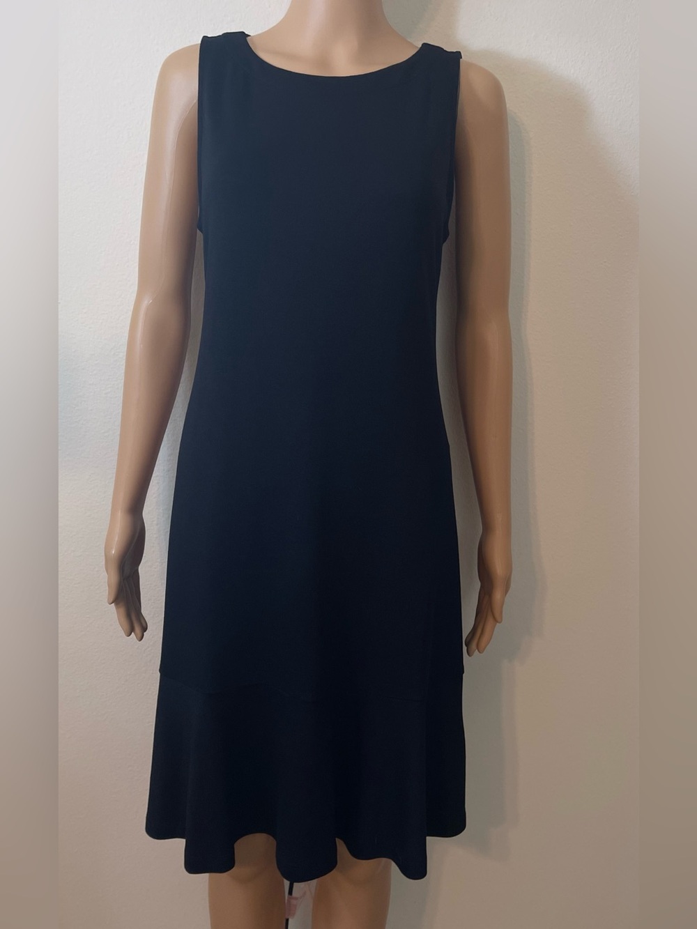 Tommy Bahamas Ponte Sleeveless Classic Black Shift with Subtle Bottom Ruffle